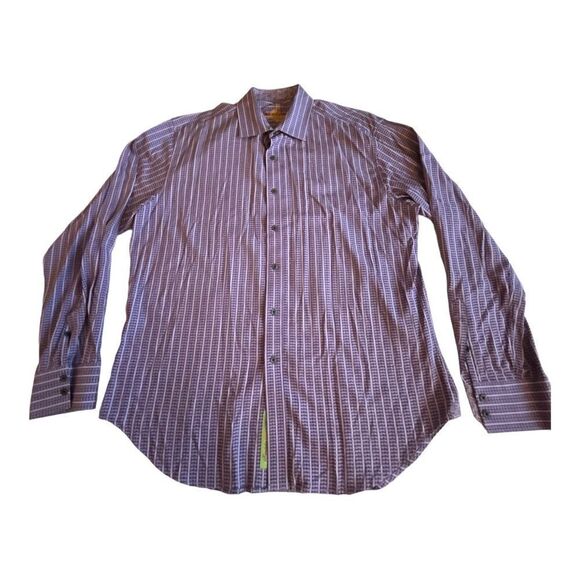 Robert Graham Other - Robert Graham Men’s Purple Button Up long sleeve Dress Shirt Size 2XL